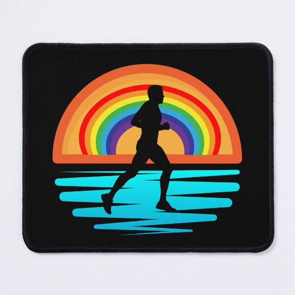 Item preview, Run silhouette on rainbow designed and sold by Rbnano.