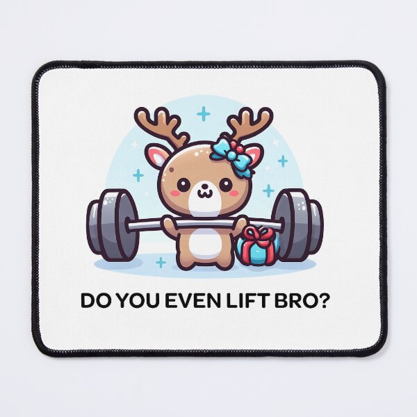 Item preview, Christmas holidays Cute Reindeer Lifting Barbell  designed and sold by ArsiStrenght.