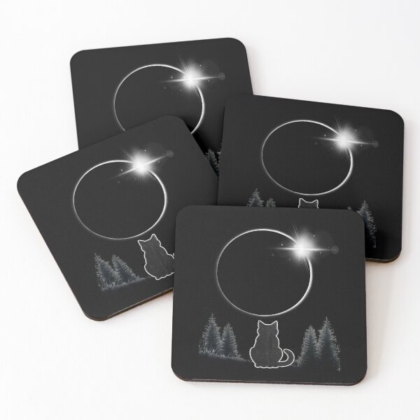 Item preview, Black Cat Watching Total Solar Eclipse 2024 Cat Lover Astronomy Totality designed and sold by HalloweenGift.