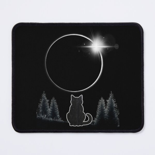 Item preview, Black Cat Watching Total Solar Eclipse 2024 Cat Lover Astronomy Totality designed and sold by HalloweenGift.