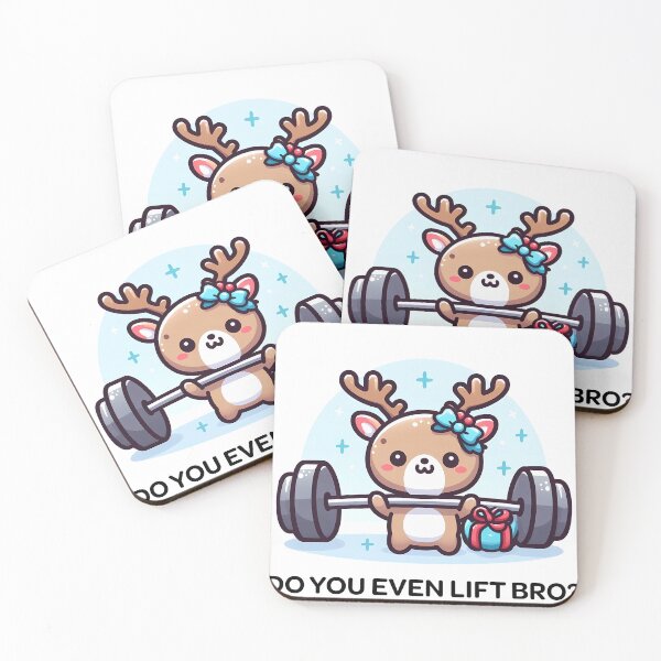Item preview, Christmas holidays Cute Reindeer Lifting Barbell  designed and sold by ArsiStrenght.