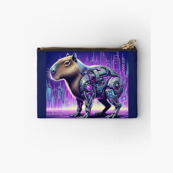 Item preview, CyberCapy: Neon Futurism Capybara designed and sold by slothsandducks.