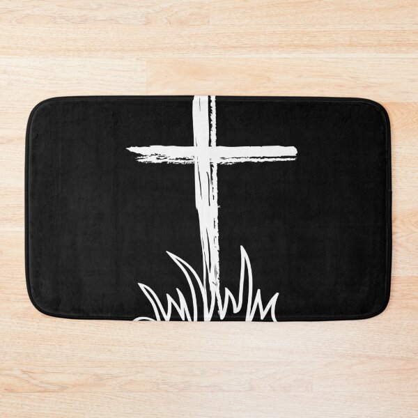 Item preview, Wooden cross -with- grass-christian-he is risen sticker designed and sold by Faithandpattern.