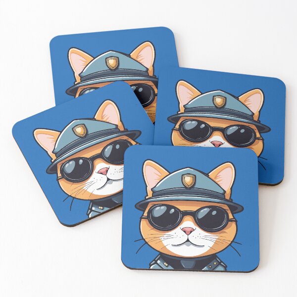 Item preview, A cat cop with shades designed and sold by Dalevalart.