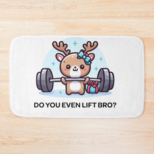 Item preview, Christmas holidays Cute Reindeer Lifting Barbell  designed and sold by ArsiStrenght.