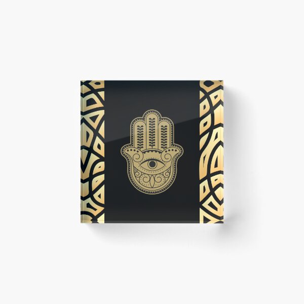 Item preview, Hamsa Hand Gold and Black designed and sold by tkel1.