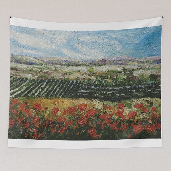 Item preview, Hill with Red Flowers designed and sold by Allan P Friedlander.