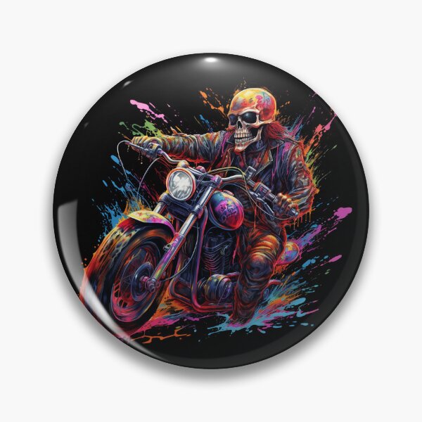 Item preview, Apocalyptic Biker 4: skeleton on a Motorcycle designed and sold by GrungeGarage.