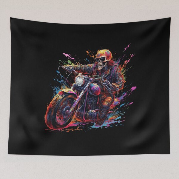 Item preview, Apocalyptic Biker 4: skeleton on a Motorcycle designed and sold by GrungeGarage.