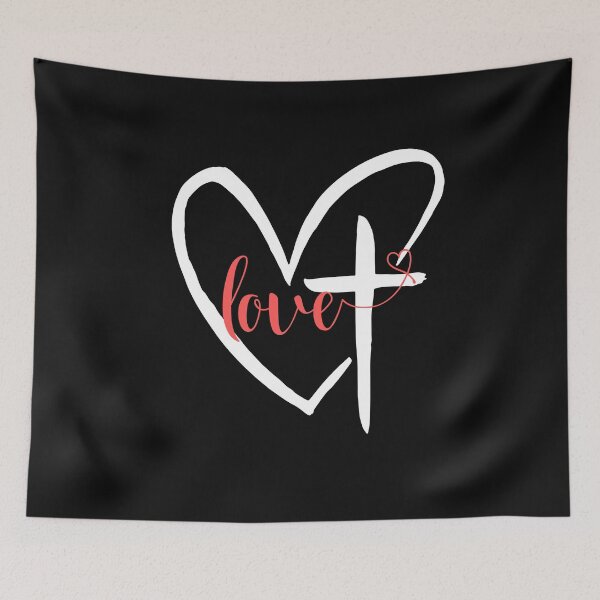 Item preview, Cross-Heart-love-christian sticker designed and sold by Faithandpattern.