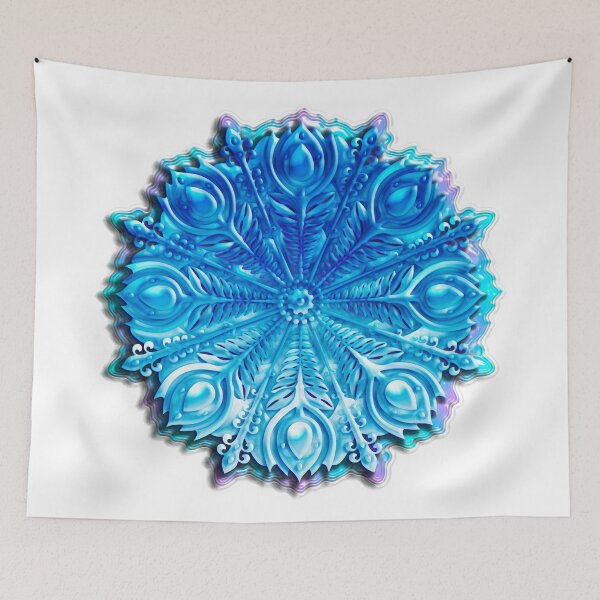 Item preview, Mandala 04 BIG frost blue designed and sold by extramuros-cf.