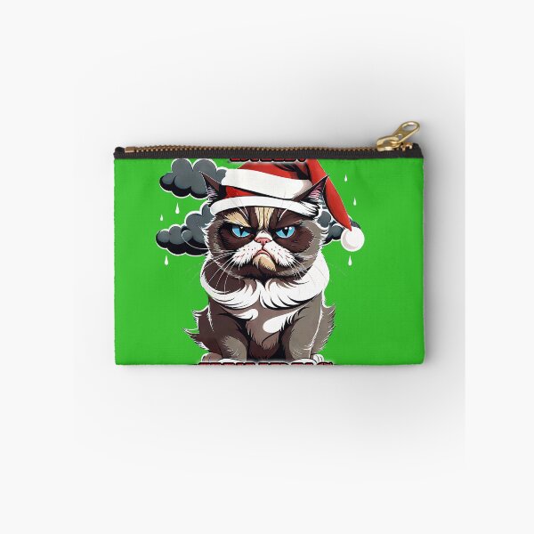 Item preview, BAH! HUMBUG: Kitten in Santa Hat with Rainy Disposition designed and sold by leyfinder.