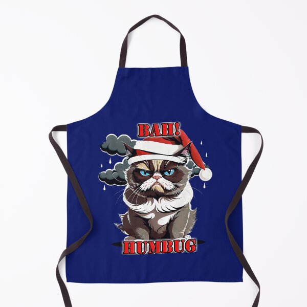 Item preview, BAH! HUMBUG: Kitten in Santa Hat with Rainy Disposition designed and sold by leyfinder.