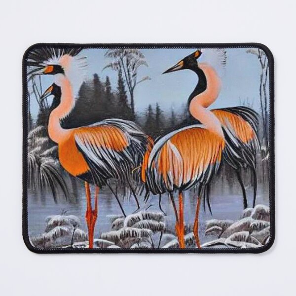 Item preview, Crowned Cranes in winter landscape designed and sold by George Hutton Hunter.