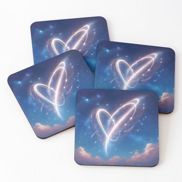 Item preview, A shining and magical heart in the sky designed and sold by AI-Only Creations.