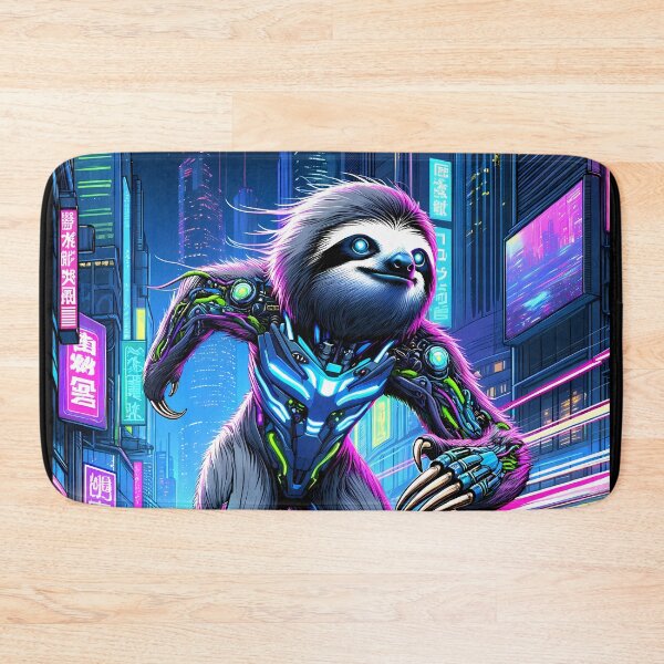 Item preview, CyberSloth: Neon Agility designed and sold by slothsandducks.