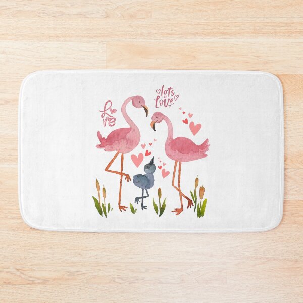 Item preview, Pink flamingoes love designed and sold by Rbnano.