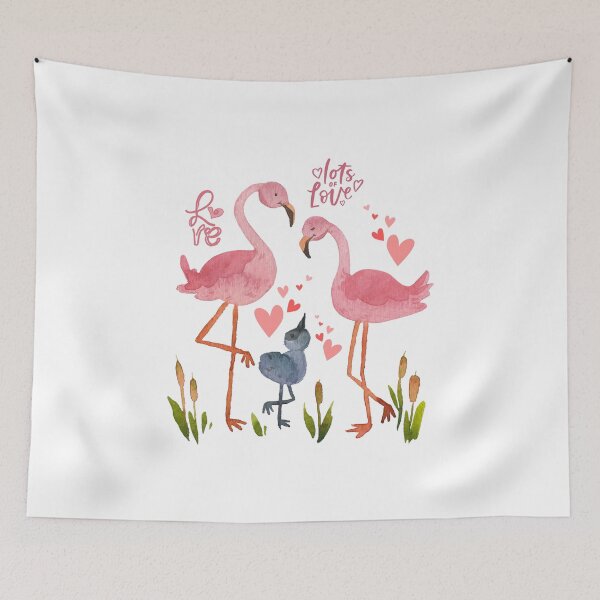 Item preview, Pink flamingoes love designed and sold by Rbnano.