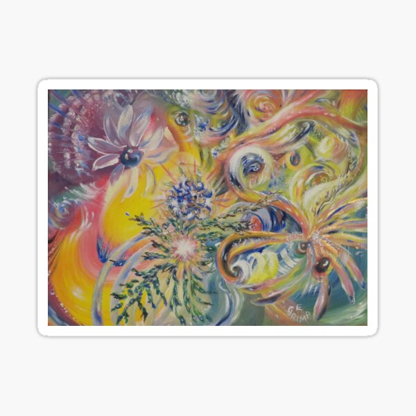 Item preview, Emerge - A joyful abstract painting designed and sold by LittleLiz.