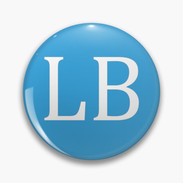 Item preview, LB Initials Monogram Elegant White Letters designed and sold by Jeallan Designs.