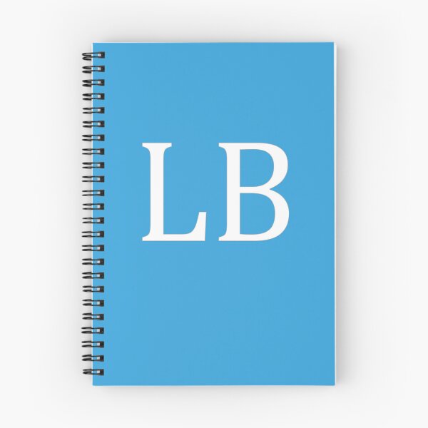 Item preview, LB Initials Monogram Elegant White Letters designed and sold by Jeallan Designs.
