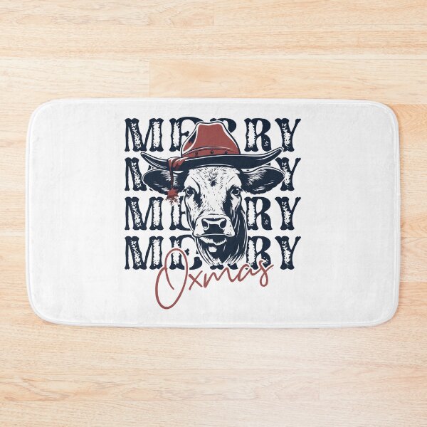Item preview, Merry Oxmas, Country Christmas, Western Christmas designed and sold by EsteticaVerus.