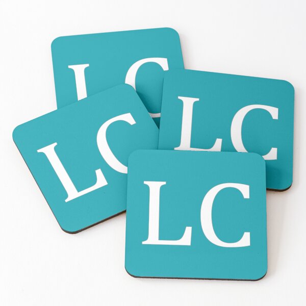 Item preview, LC Initials Monogram Elegant White Letters designed and sold by Jeallan Designs.
