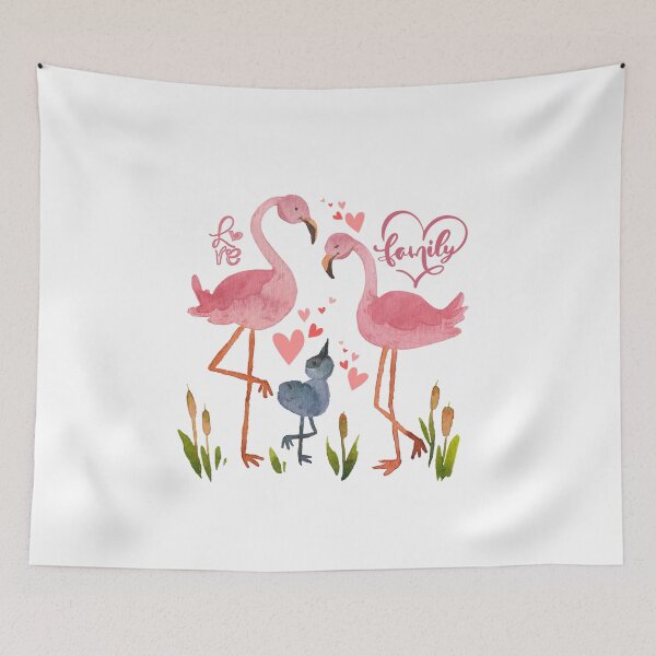 Item preview, Pink flamingoes love designed and sold by Rbnano.