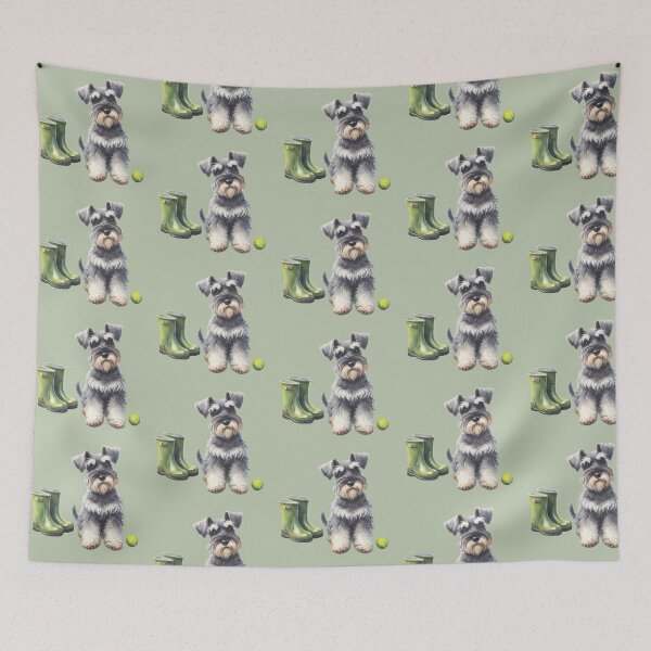 Item preview, Schnauzer Walkies Time designed and sold by barksandsqueaks.