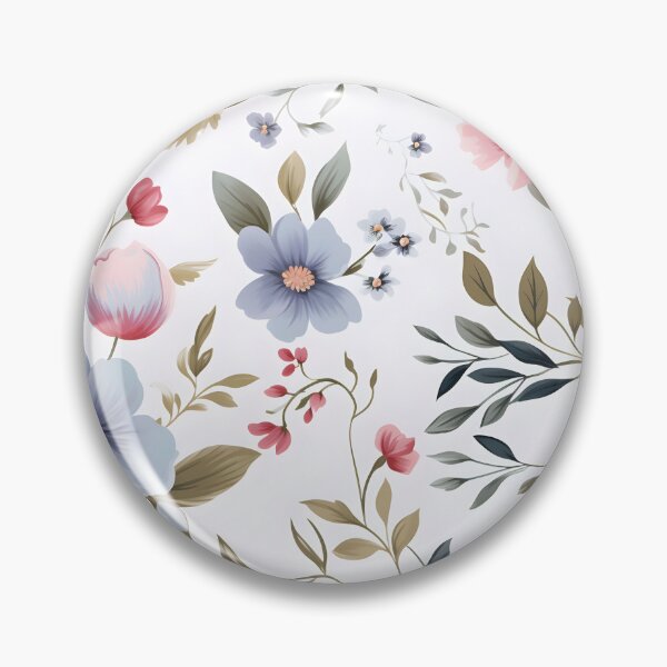Item preview, Blue and Pink Floral Pattern designed and sold by ShinyWolf.