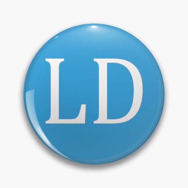 Item preview, LD Initials Monogram Elegant White Letters designed and sold by Jeallan Designs.