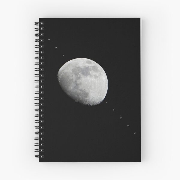 Item preview, STK204643S-Progress of the International Space Station as it crosses the face of the moon. designed and sold by StocktrekImages.