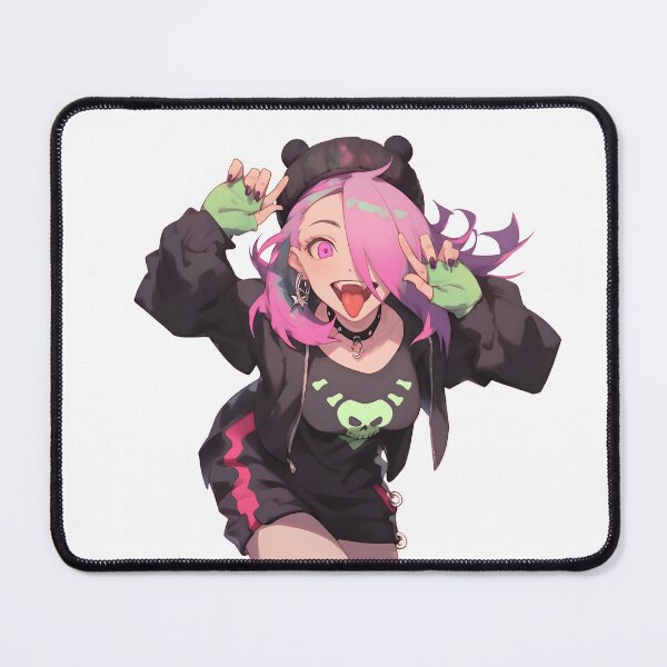 Item preview, Gothic punk lonely anime girl with red eyes and pin hair art designed and sold by TheArtistOf2022.