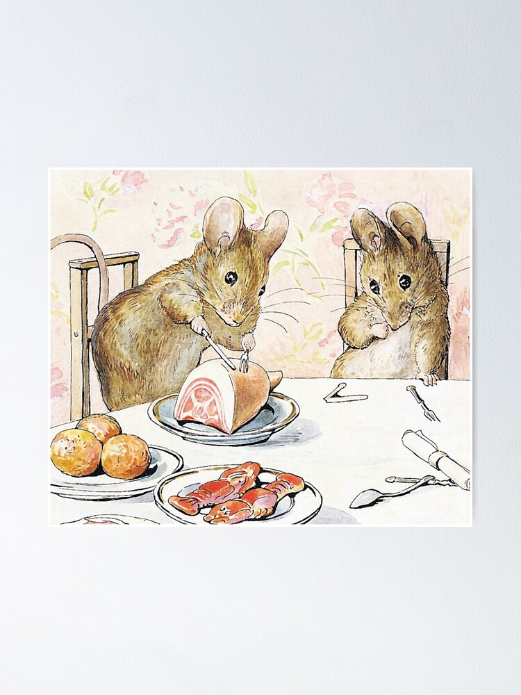 Plaster Food - The Tale of Two Bad Mice - Beatrix Potter Poster for Sale  by forgottenbeauty