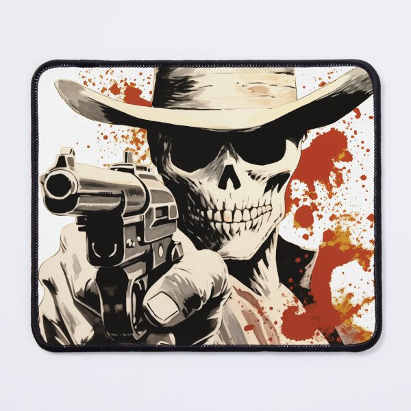 Item preview, Gunslinger skeleton in comic book style designed and sold by InfinityCircle.