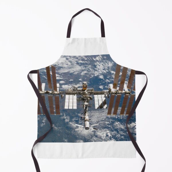 Item preview, STK204665S-International Space Station backdropped by a blue and white Earth. designed and sold by StocktrekImages.