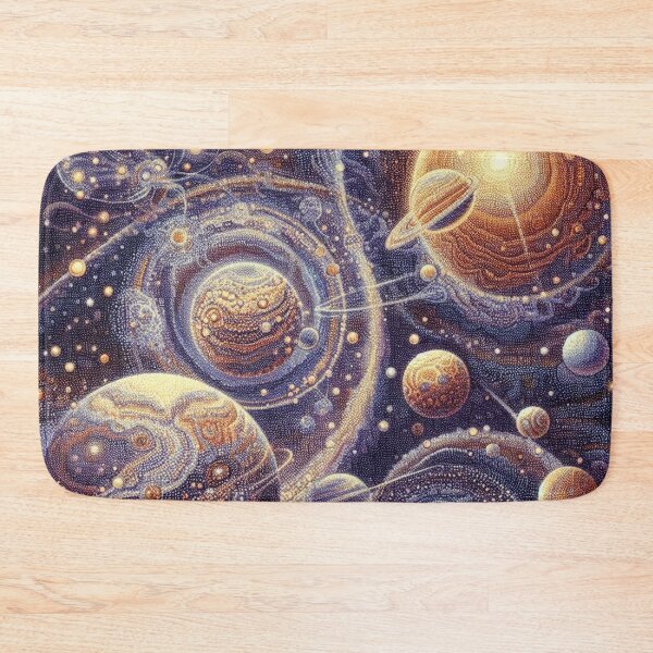 Item preview, Pointillism Space Landscape - home decor designed and sold by crea8iveway.