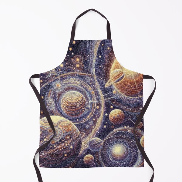 Item preview, Pointillism Space Landscape - home decor designed and sold by crea8iveway.