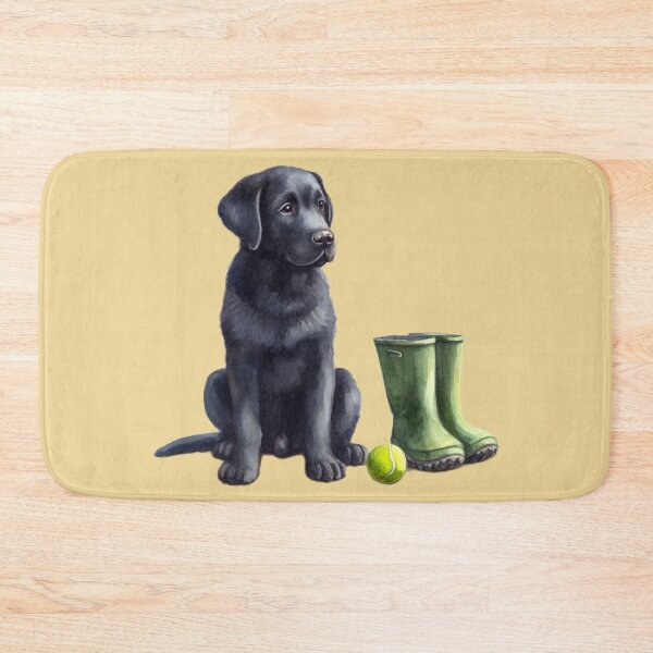 Item preview, Black Labrador Walkies Time designed and sold by barksandsqueaks.