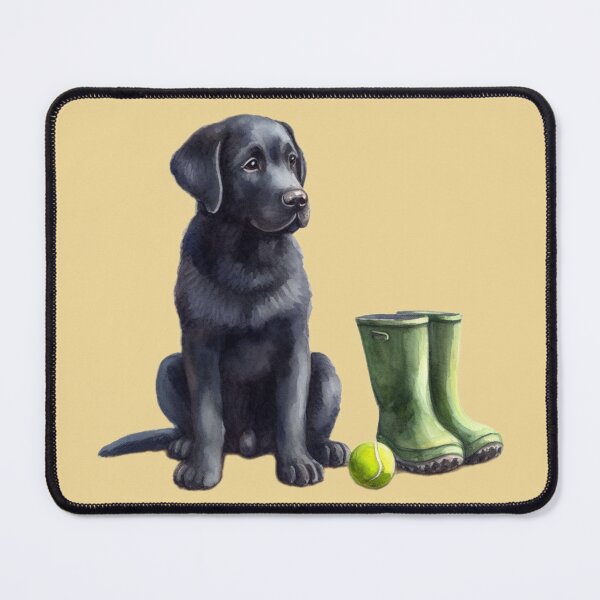 Item preview, Black Labrador Walkies Time designed and sold by barksandsqueaks.