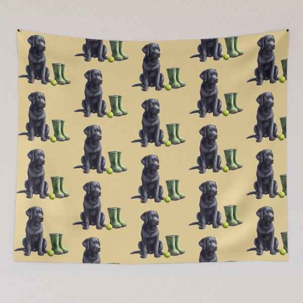 Item preview, Black Labrador Walkies Time designed and sold by barksandsqueaks.
