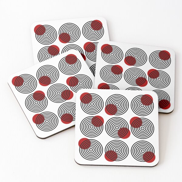 Item preview, Red dots on circles designed and sold by HOMELON.