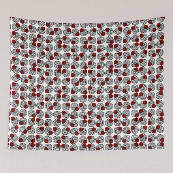 Item preview, Red dots on circles designed and sold by HOMELON.