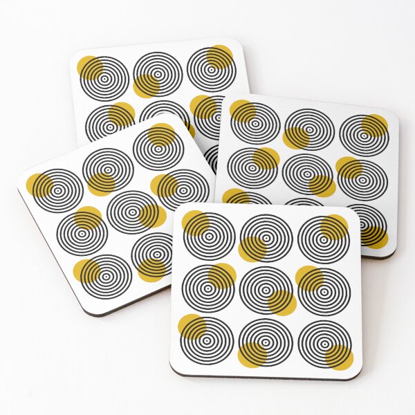 Item preview, Yeloow dots on circles designed and sold by HOMELON.