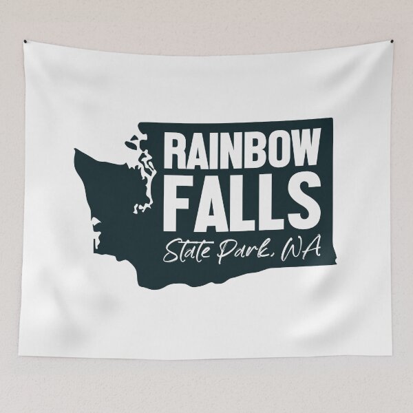 Item preview, Rainbow Falls State Park Washington Map designed and sold by bivenart.