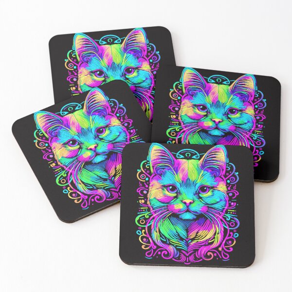 Item preview, Neon cat design designed and sold by gittuska11.