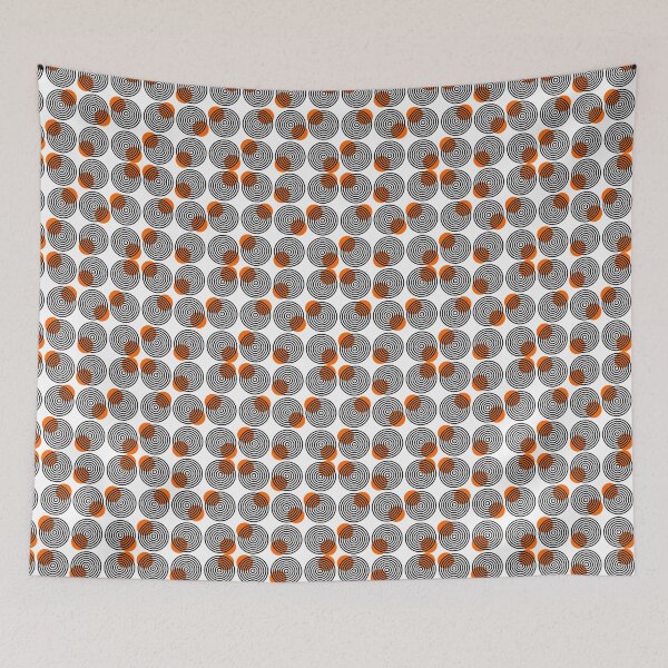 Item preview, Orange dots on circles designed and sold by HOMELON.