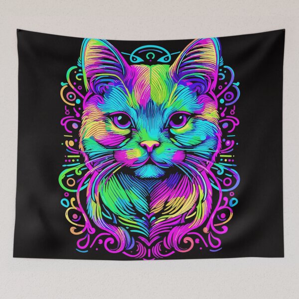 Item preview, Neon cat design designed and sold by gittuska11.