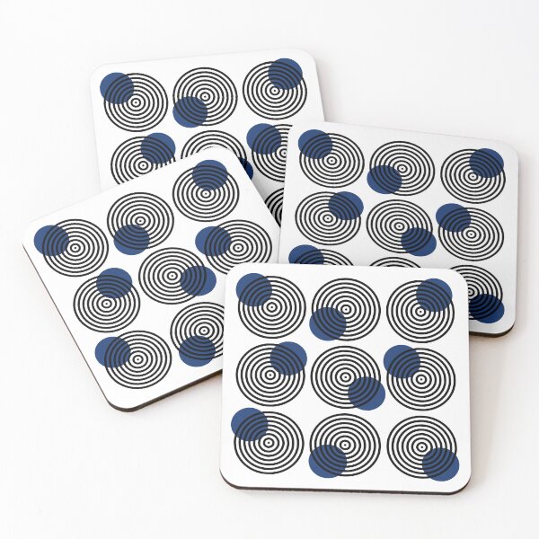 Item preview, Blue dots on circles designed and sold by HOMELON.