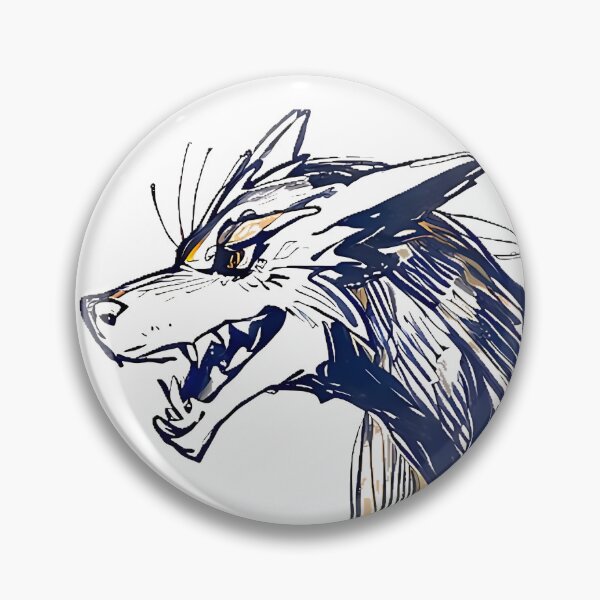 Item preview, Majestic Wolf-Dragon : Intricate Ink Line Art designed and sold by SirZeus.